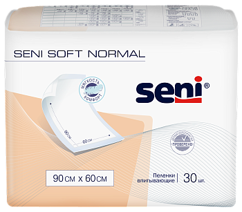 Пеленки впитывающие Seni Soft Normal 90 х 60 см, 30 шт